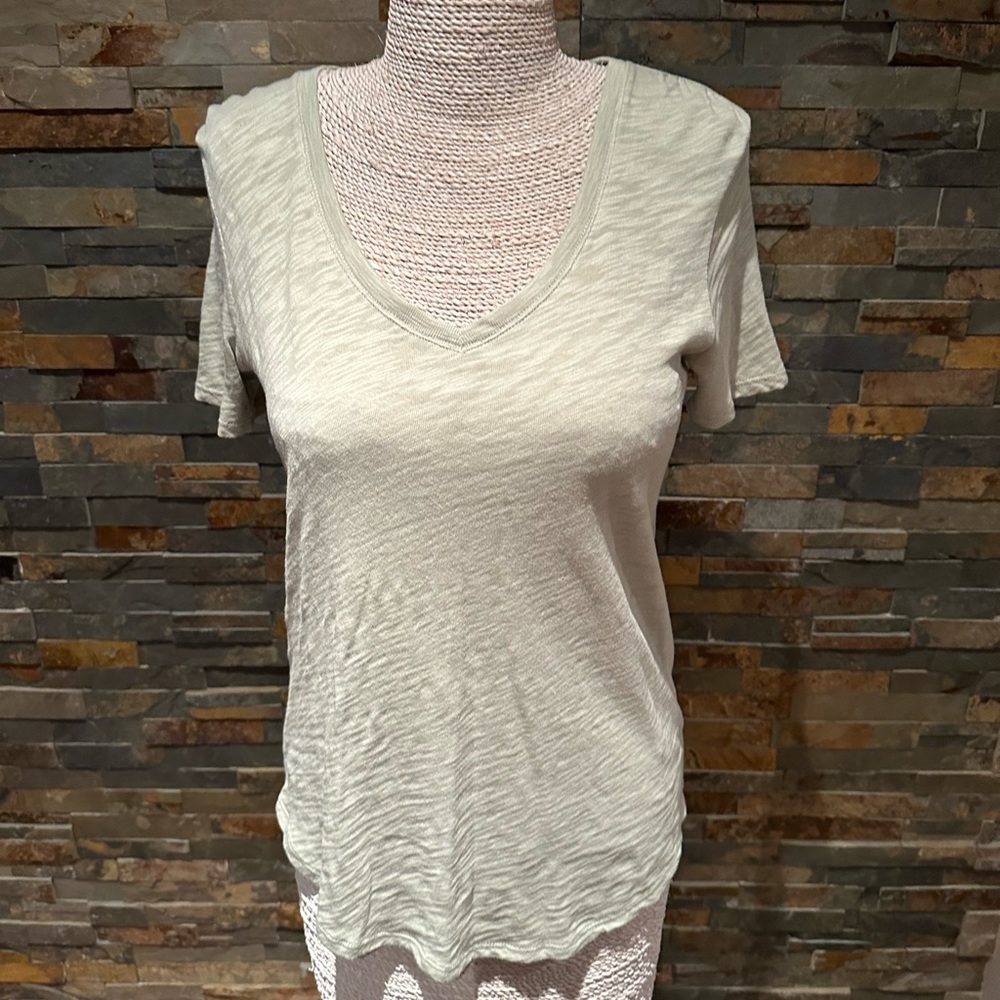 ATM V Neck Slub Sage Sz. S NWT
